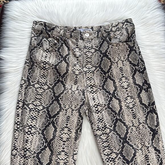 Zara High Rise Snakeskin Print Skinny Jeans - Picture 3 of 6
